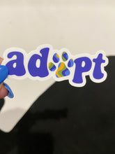 Load image into Gallery viewer, Dog Paw Adoption Sticker