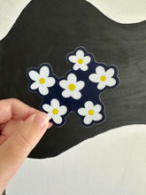 Load image into Gallery viewer, Retro Blue and White Daisies Sticker