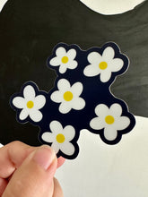 Load image into Gallery viewer, Retro Blue and White Daisies Sticker