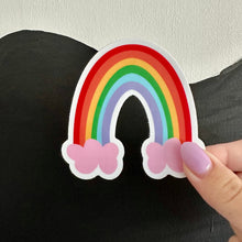 Load image into Gallery viewer, Rainbow with Pink Clouds Sticker