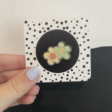 Load image into Gallery viewer, Retro Daisies Acrylic Pin, Green and Yellow