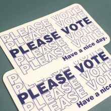 Load image into Gallery viewer, Please Vote Sticker - Blue