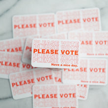 Load image into Gallery viewer, Please Vote Sticker - Red