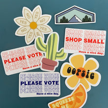 Load image into Gallery viewer, Please Vote Sticker - Blue