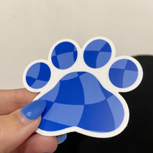 Load image into Gallery viewer, Cat Paw Checkerboard Sticker