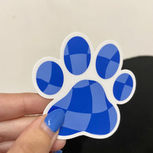 Load image into Gallery viewer, Cat Paw Checkerboard Sticker