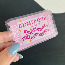 Load image into Gallery viewer, Emotional Rollercoaster Ticket Sticker