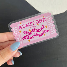 Load image into Gallery viewer, Emotional Rollercoaster Ticket Sticker