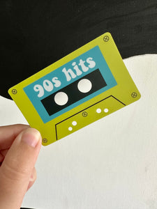 90s Hits Cassette Tape Sticker