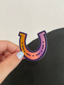 Rainbow Horseshoe Sticker