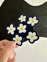 Load image into Gallery viewer, Retro Blue and White Daisies Sticker
