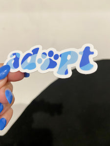 Cat Paw Adoption Sticker