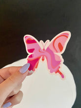 Load image into Gallery viewer, Y2K Pink and Orange Swirl Butterfly Sticker
