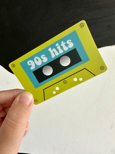 90s Hits Cassette Tape Sticker