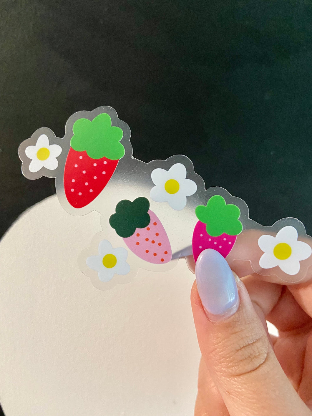 Strawberries and Daisies Sticker