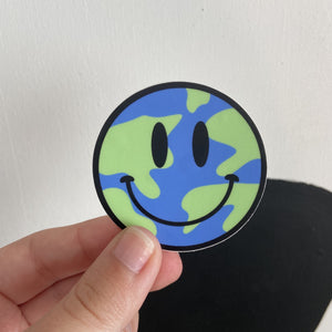 Smiling Earth Sticker