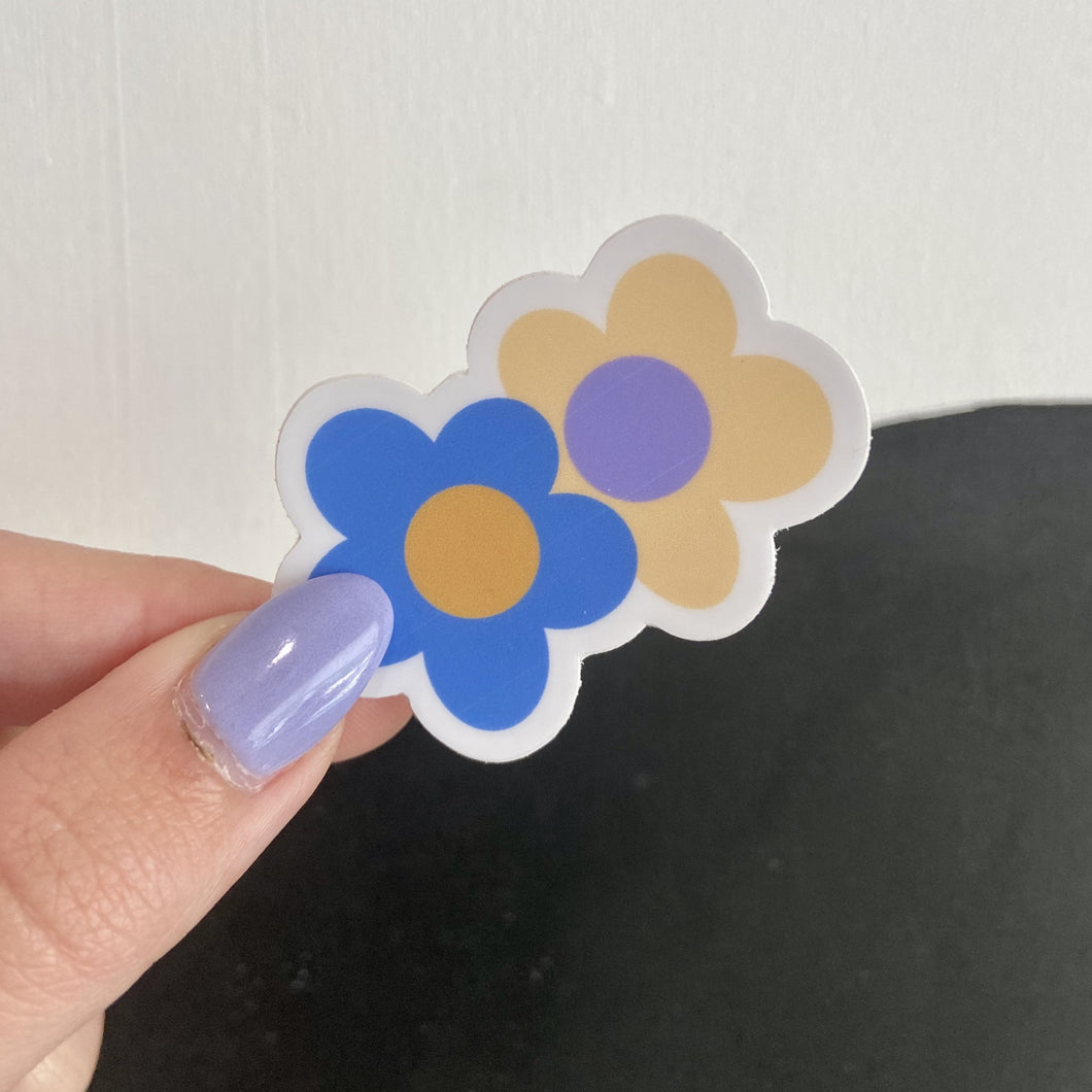 Blue and Yellow Daisies Sticker