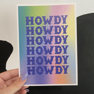 Howdy Rainbow Art Print