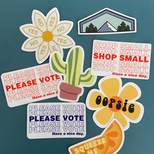 Load image into Gallery viewer, Please Vote Sticker - Blue
