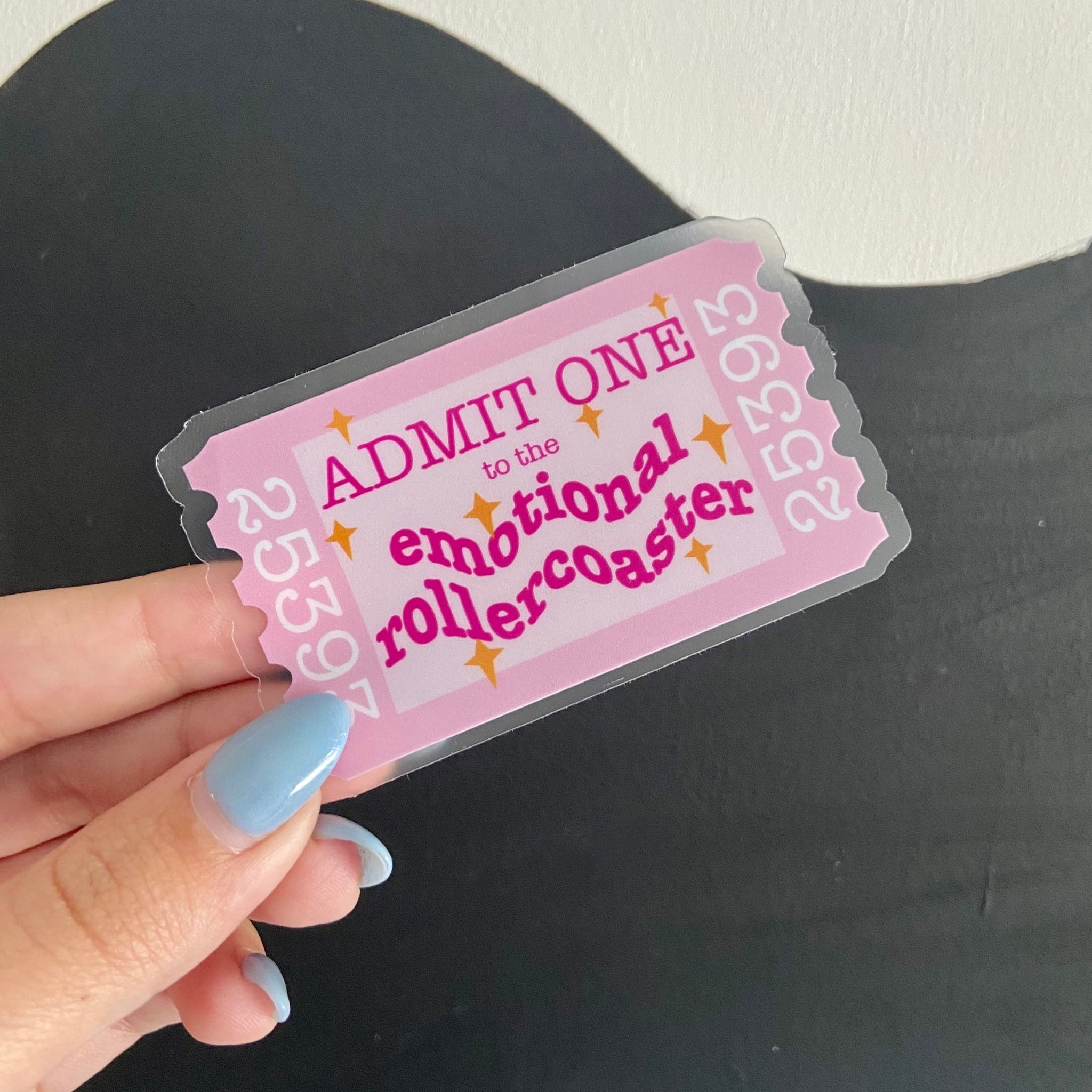 Fun Ticket Sticker Load image into Gallery viewer, Emotional Rollercoaster Ticket Sticker