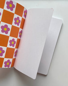 Checkerboard Daisy Dotted Notebook, Bullet Journal