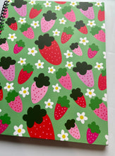 Load image into Gallery viewer, Strawberries and Daisies Lined Notebook, 8.5x11
