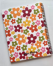 Load image into Gallery viewer, Retro Daisies Lined Notebook, 8.5x11
