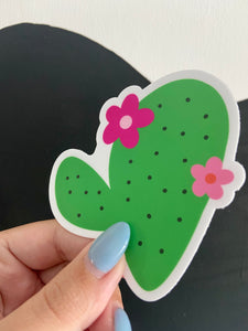 Blooming Prickly Pear Cactus Sticker