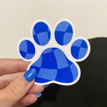 Load image into Gallery viewer, Cat Paw Checkerboard Sticker
