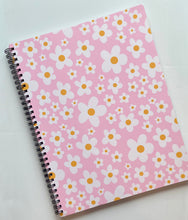 Load image into Gallery viewer, Pink and White Daisies Lined Notebook, 8.5x11
