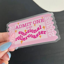 Load image into Gallery viewer, Emotional Rollercoaster Ticket Sticker
