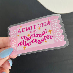 Emotional Rollercoaster Ticket Sticker